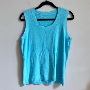 Vintage Light Blue Sleeveless Knit Top